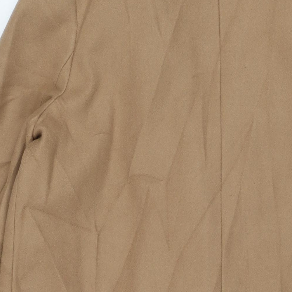 Marks and Spencer Womens Beige Overcoat Coat Size 16 Zip