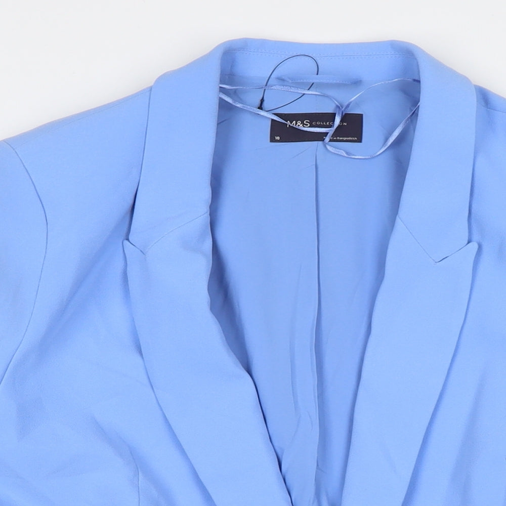 Marks and Spencer Womens Blue Jacket Blazer Size 18