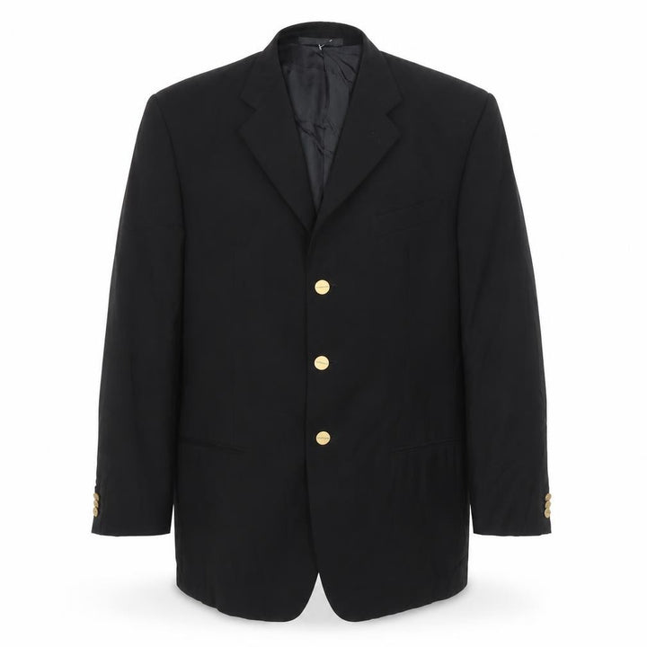Giorgio Armani Mens Black Jacket Blazer Size 40 Button