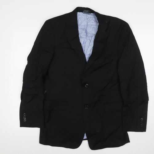 Tommy Hilfiger Mens Black Wool Jacket Suit Jacket Size 38 Regular