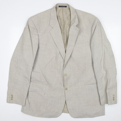 Gurteen Mens Beige Polyester Jacket Suit Jacket Size 44 Regular