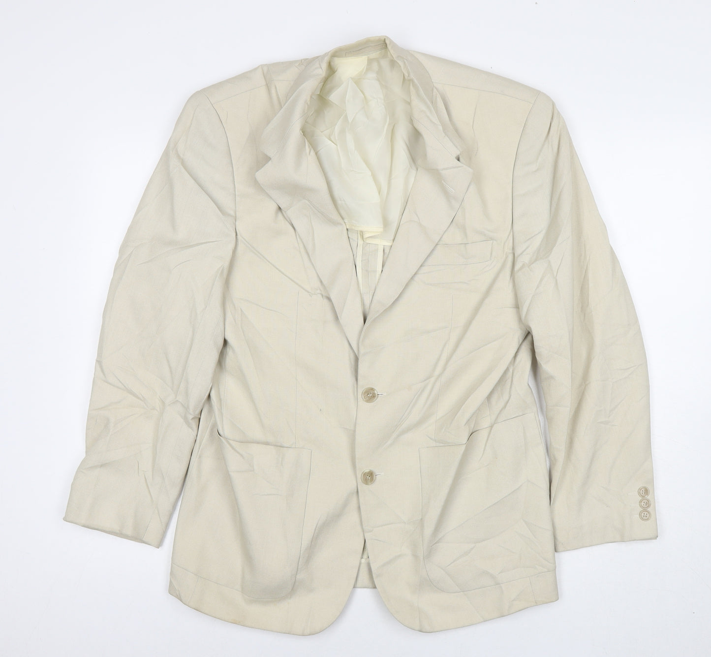 Wellington Mens Beige Jacket Blazer Size 38 Button