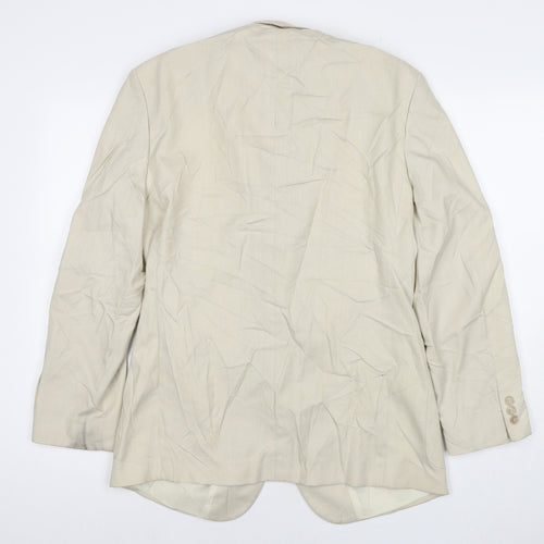 Wellington Mens Beige Jacket Blazer Size 38 Button