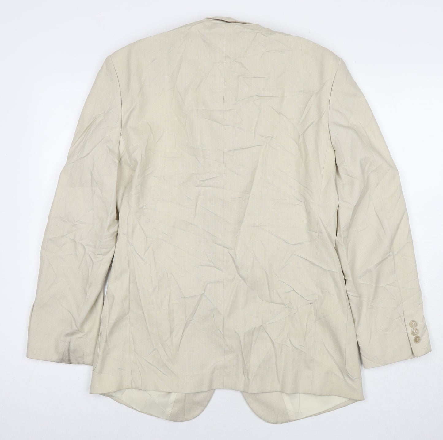Wellington Mens Beige Jacket Blazer Size 38 Button