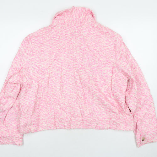 Marks and Spencer Womens Pink Pea Coat Coat Size 18 Button