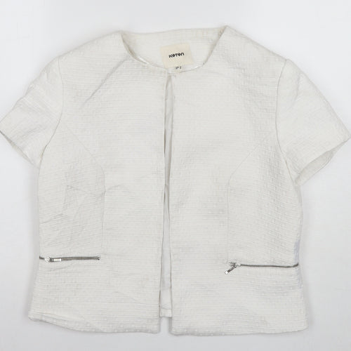 Coton Womens White Kimono Jacket Size 10