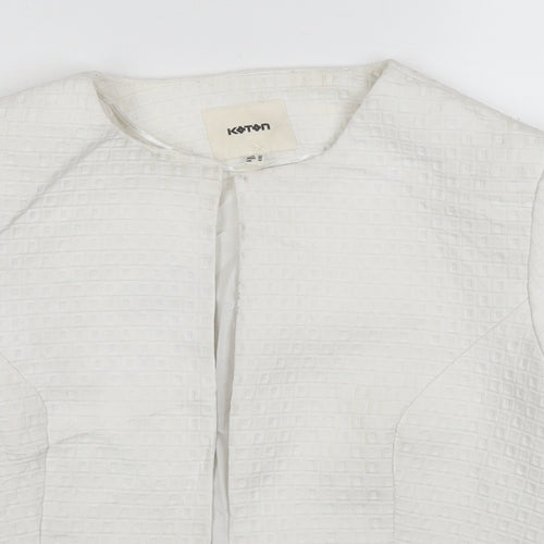 Coton Womens White Kimono Jacket Size 10