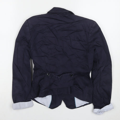 H&M Womens Blue Jacket Blazer Size 8 Button