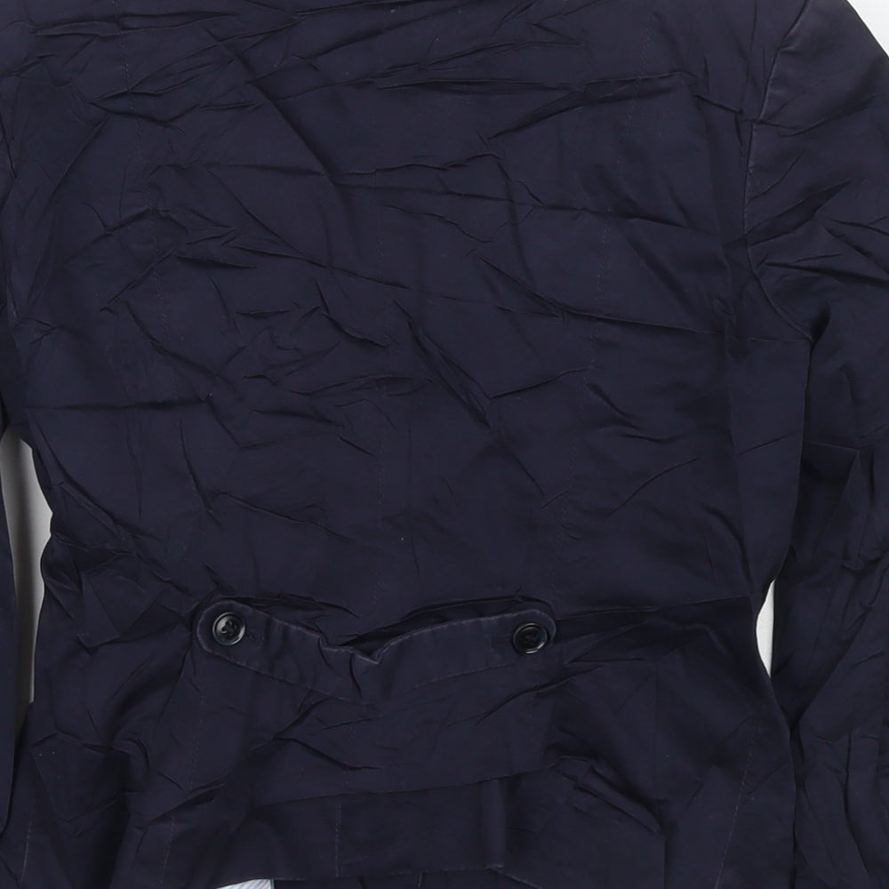 H&M Womens Blue Jacket Blazer Size 8 Button