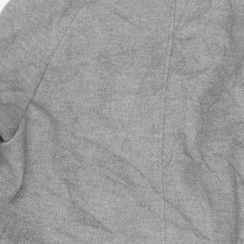 Marks and Spencer Womens Grey Overcoat Coat Size 18 Button