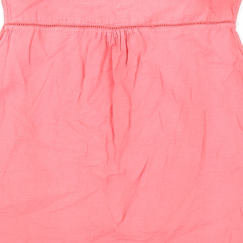 MANTARAY PRODUCTS Womens Pink Cotton Basic Button-Up Size 18 V-Neck