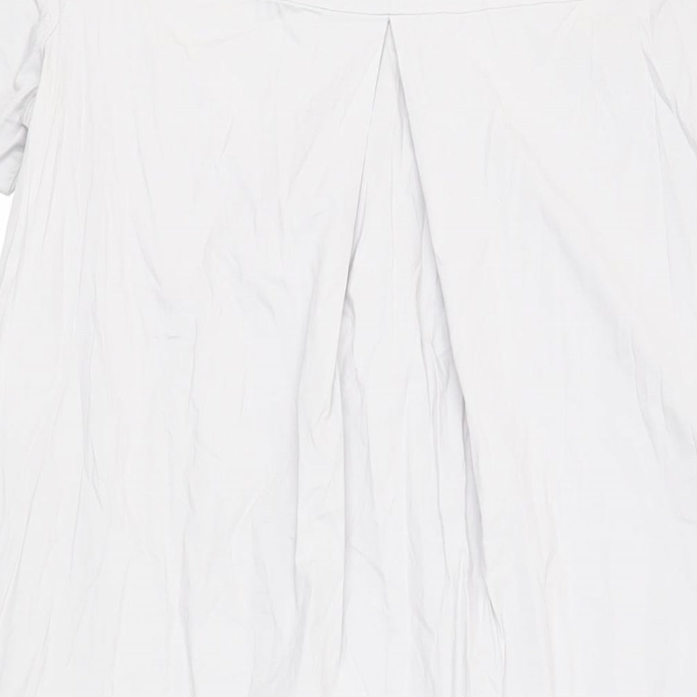 COS Womens Grey Cotton A-Line Size 6 Round Neck Zip - Pockets