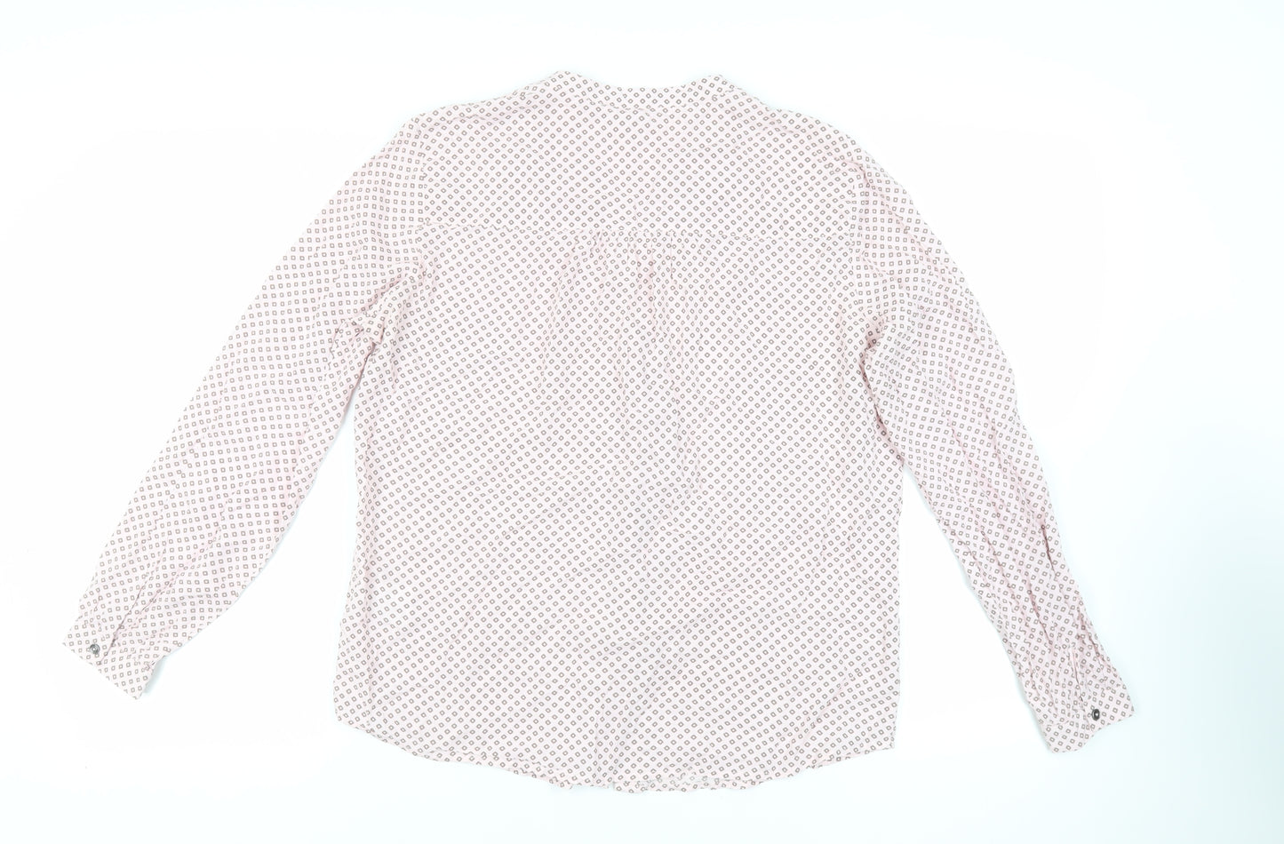 Sandwich Womens Pink Geometric Viscose Basic Button-Up Size 10 V-Neck