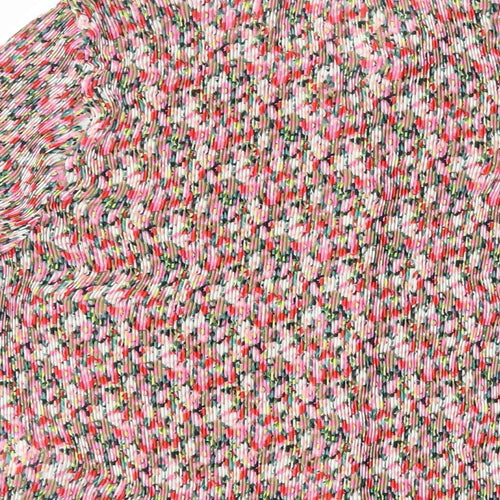Boden Womens Multicoloured Floral Polyester Basic Button-Up Size 14 Round Neck - Plissé