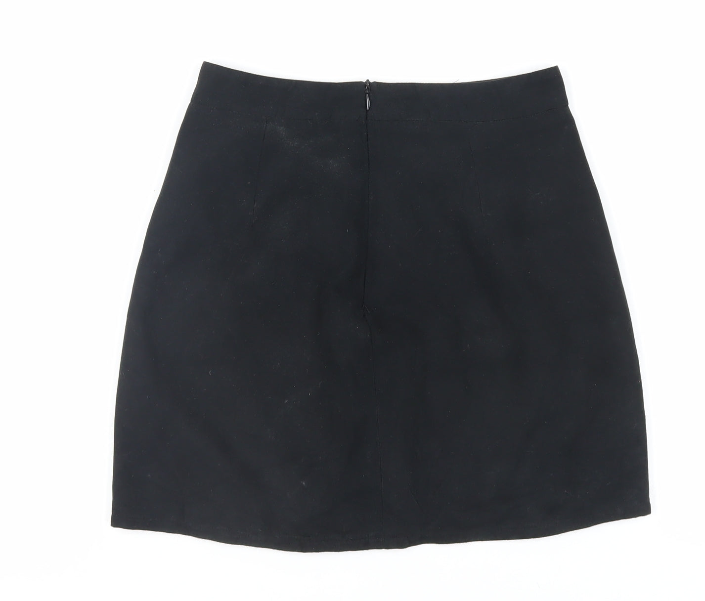 Hearts & Bows Womens Black Polyester Mini Skirt Size 4 Zip