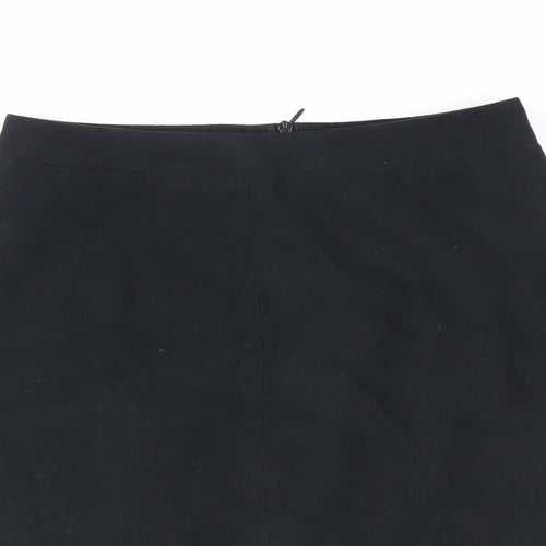 Hearts & Bows Womens Black Polyester Mini Skirt Size 4 Zip