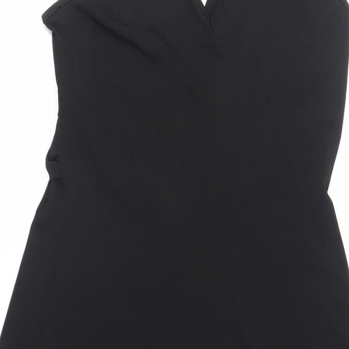 Julien Macdonald Womens Black Polyester A-Line Size 10 Halter Pullover - Embellished