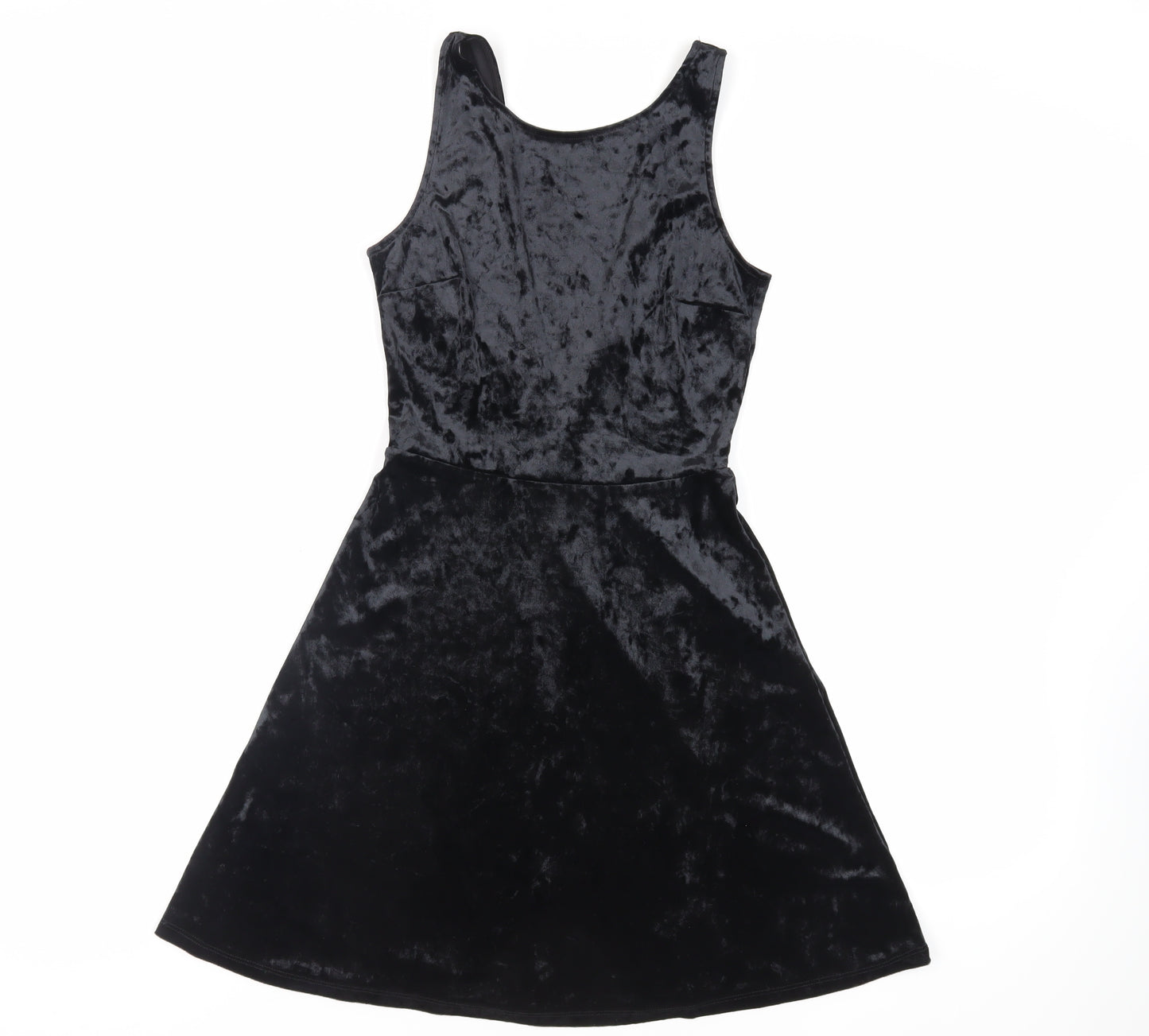 Divided by H&M Womens Black Polyester Tank Dress Size 8 Round Neck Pullover