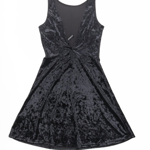 Divided by H&M Womens Black Polyester Tank Dress Size 8 Round Neck Pullover
