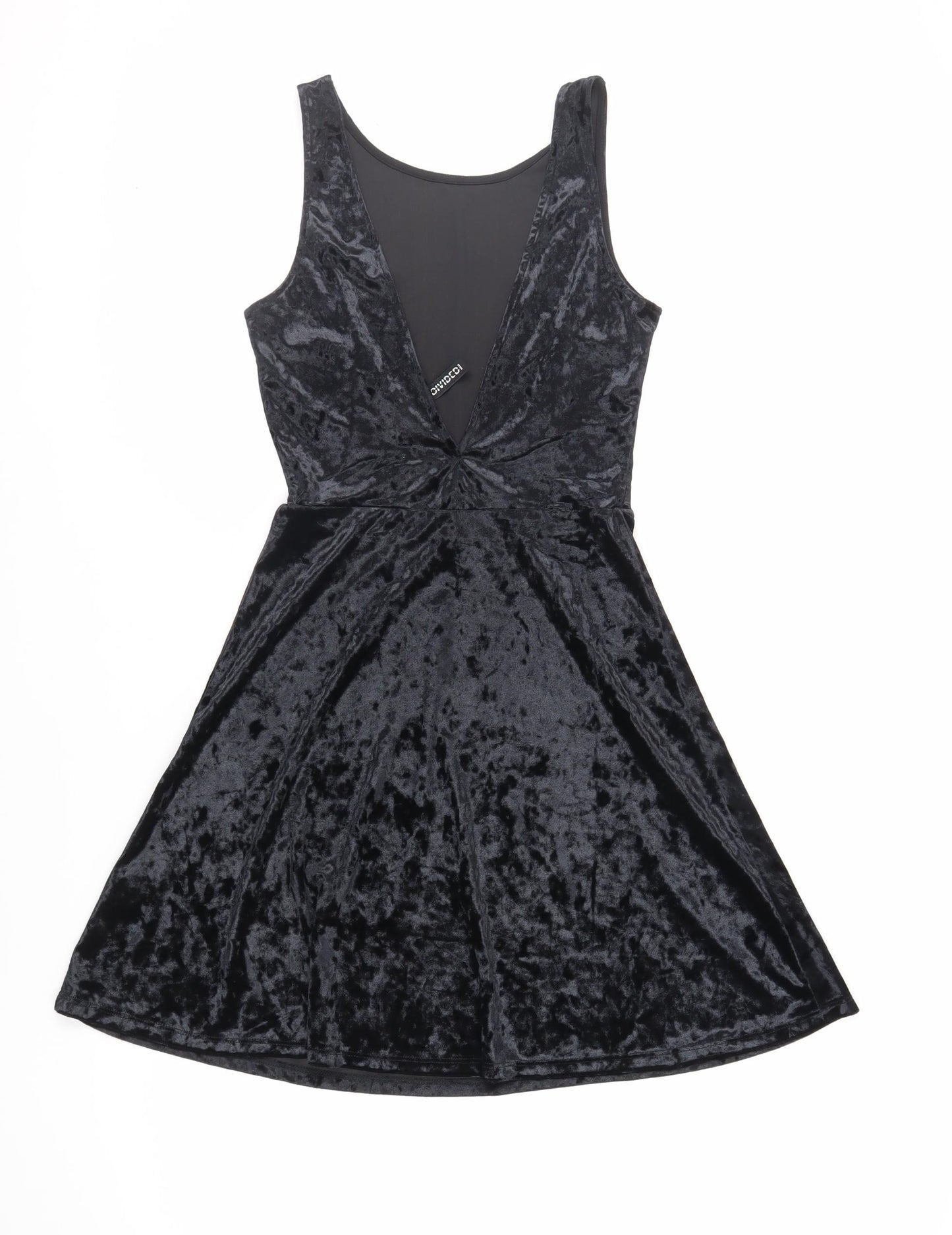 Divided by H&M Womens Black Polyester Tank Dress Size 8 Round Neck Pullover