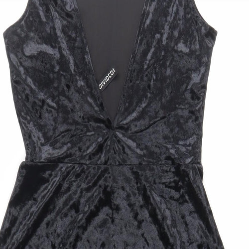 Divided by H&M Womens Black Polyester Tank Dress Size 8 Round Neck Pullover
