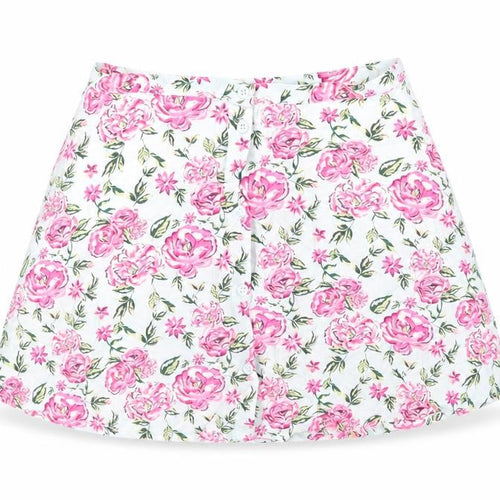 Divided by H&M Womens Green Floral Viscose Mini Skirt Size 8 Button