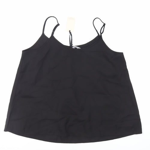 Capsule Womens Black Polyester Camisole Tank Size 18 Scoop Neck