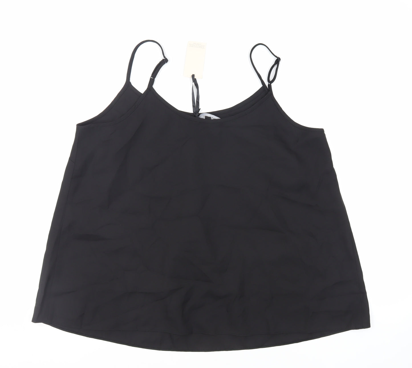 Capsule Womens Black Polyester Camisole Tank Size 18 Scoop Neck