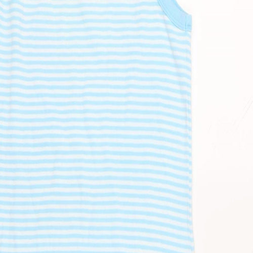 Joie De Vivre Womens Blue Striped Cotton Tank Dress Size 10 Scoop Neck Pullover