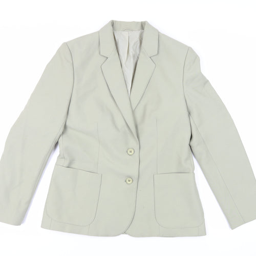 St Michael Womens Green Jacket Blazer Size 14 Button - Vintage