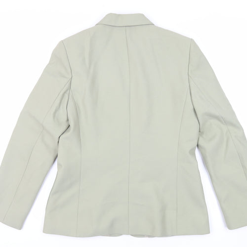 St Michael Womens Green Jacket Blazer Size 14 Button - Vintage