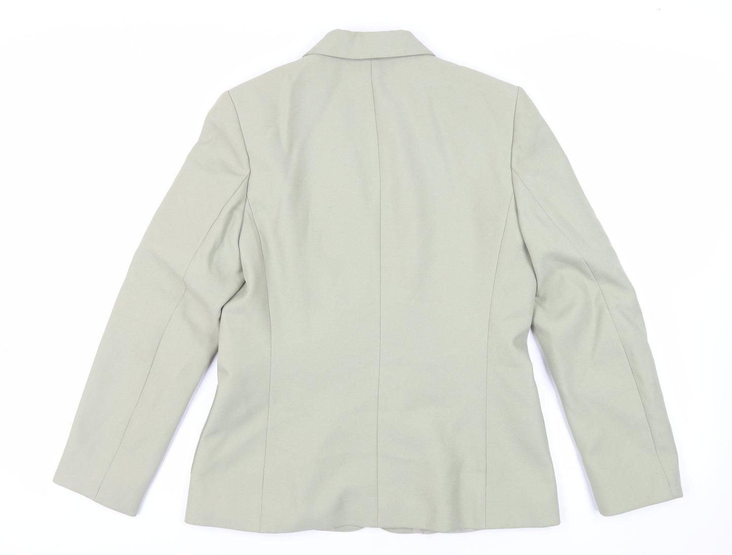 St Michael Womens Green Jacket Blazer Size 14 Button - Vintage