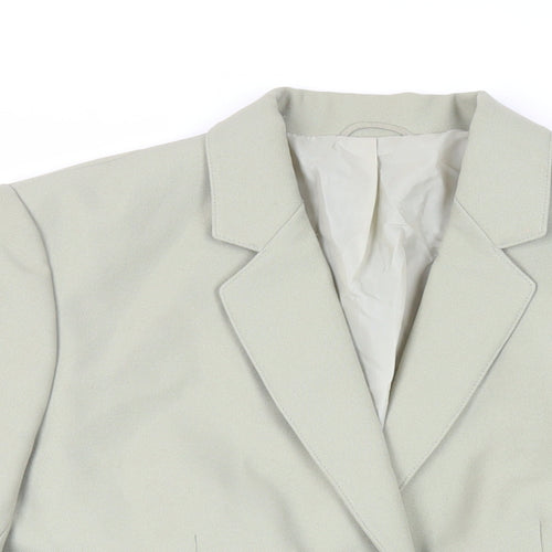 St Michael Womens Green Jacket Blazer Size 14 Button - Vintage