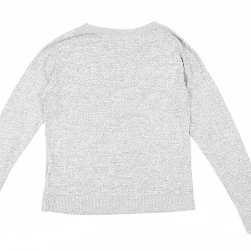 Abercrombie & Fitch Womens Grey Polyester Pullover Sweatshirt Size S Pullover - Logo