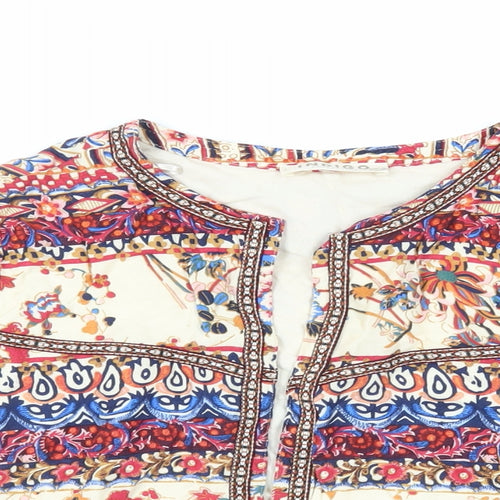 Indigo Womens Multicoloured Paisley Jacket Size 12 - Open Lightweight
