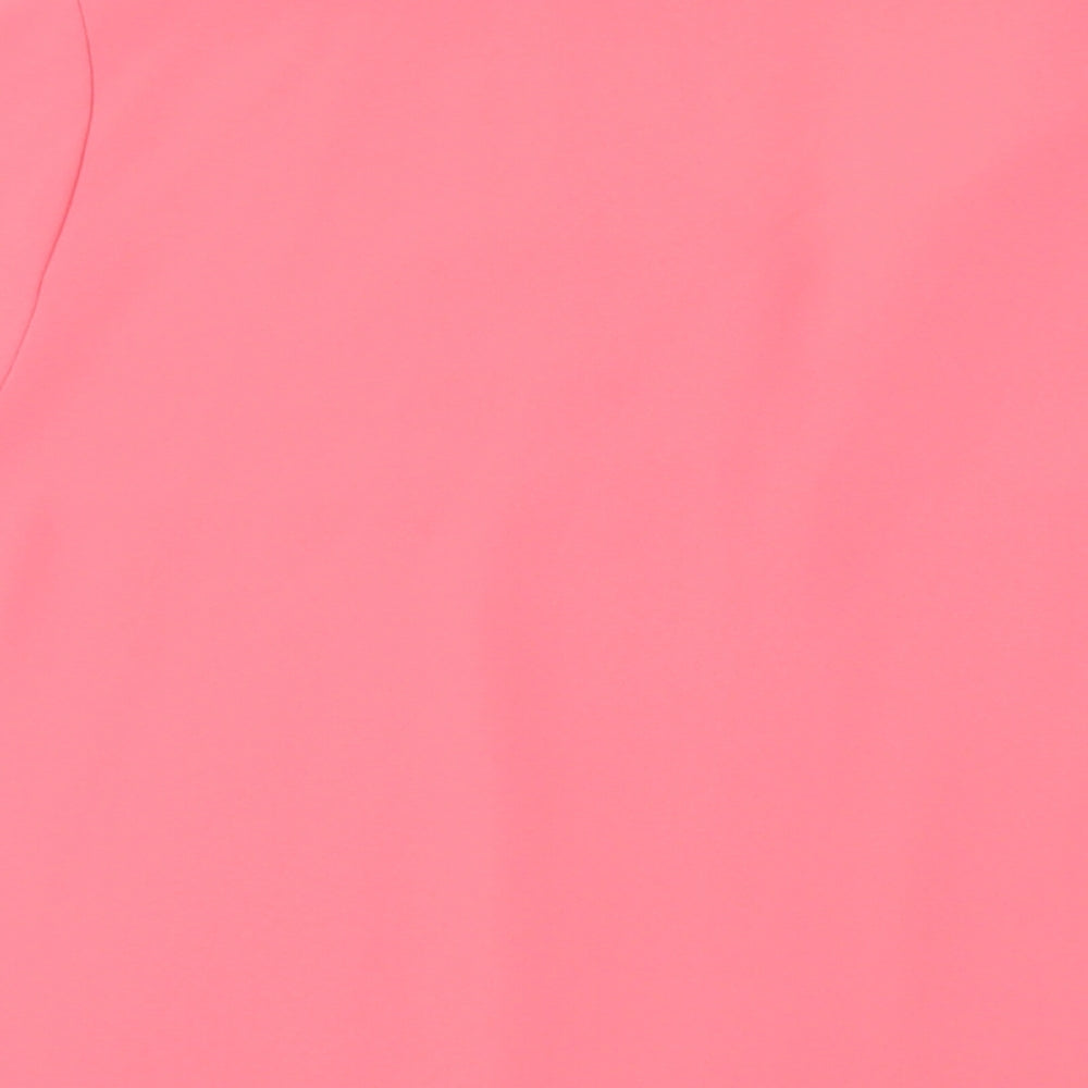 Size Up Womens Pink Polyester Basic Button-Up Size 28 Collared