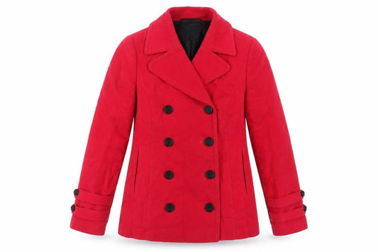 Front view of Next women’s pink jacket, size UK 16, button