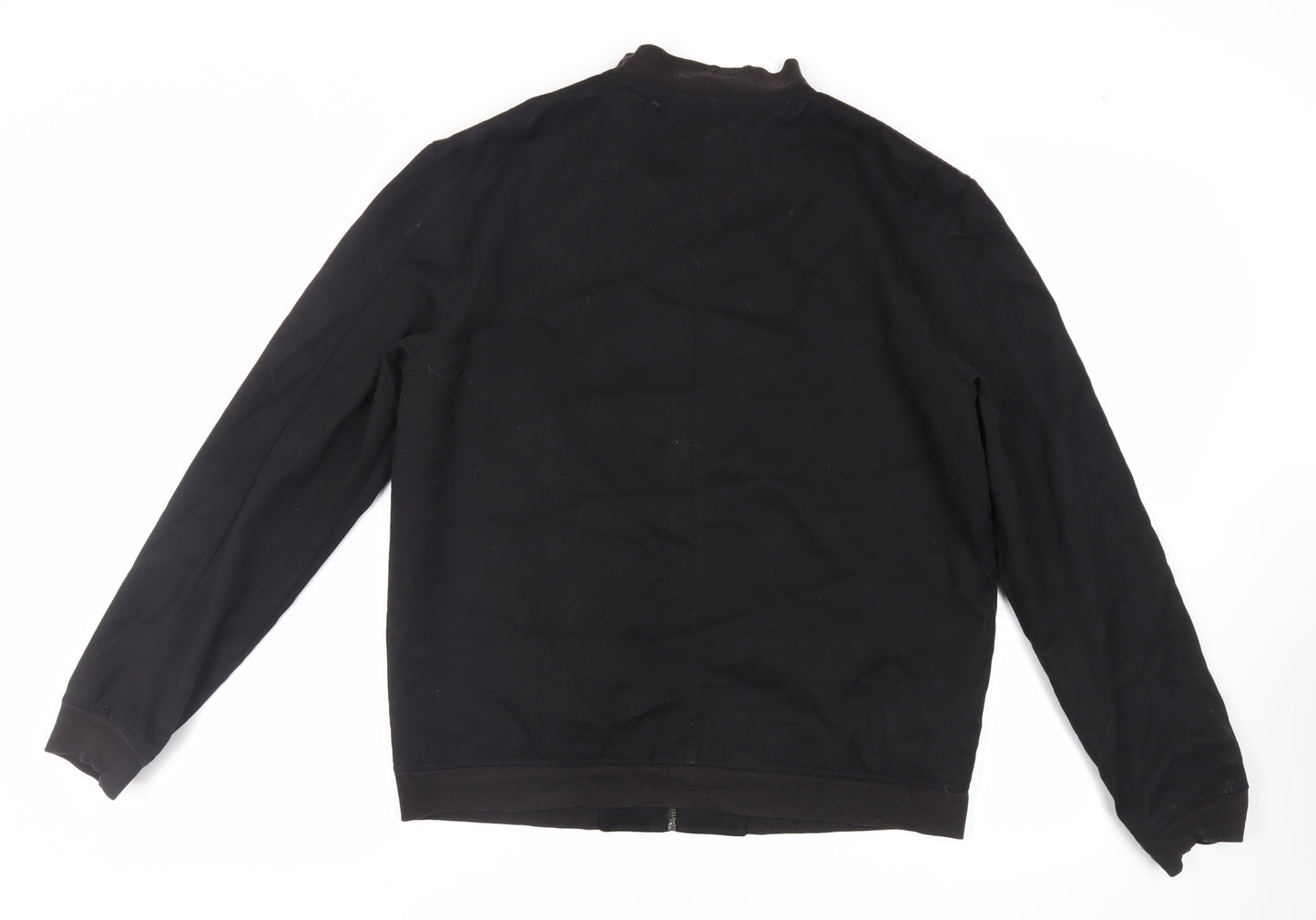 NEXT Mens Black Bomber Jacket Jacket Size L Zip