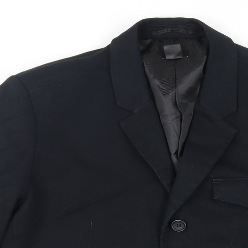 H&M Mens Black Jacket Blazer Size 42 Button