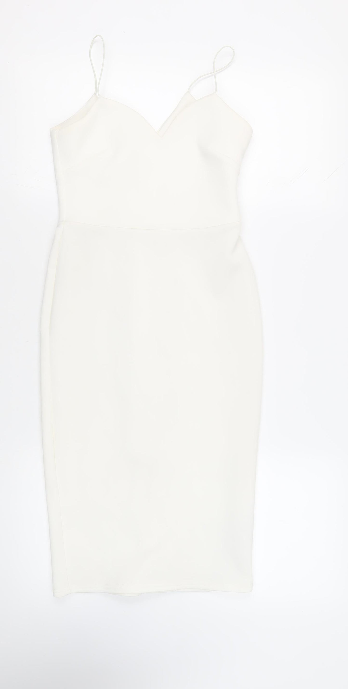 ASOS Womens White Polyester Sheath Size 8 Sweetheart Pullover