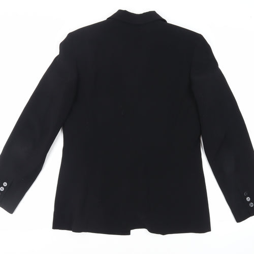 Per Una Womens Black Jacket Blazer Size 12 Button
