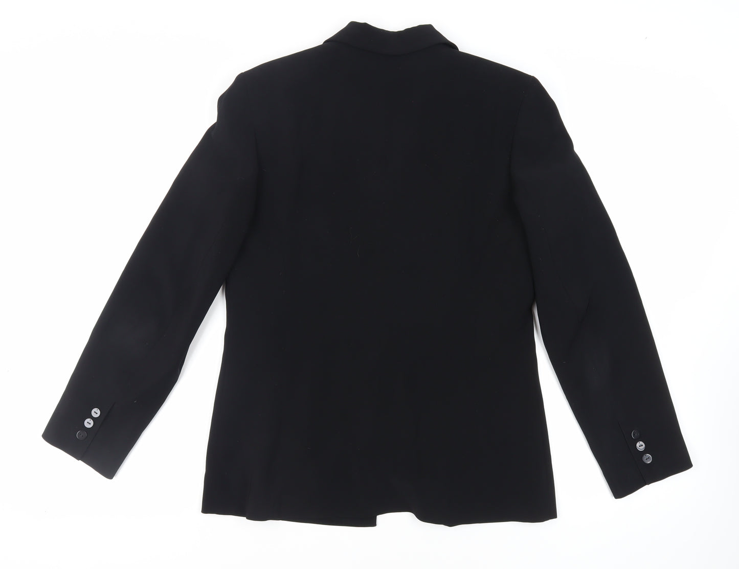 Per Una Womens Black Jacket Blazer Size 12 Button