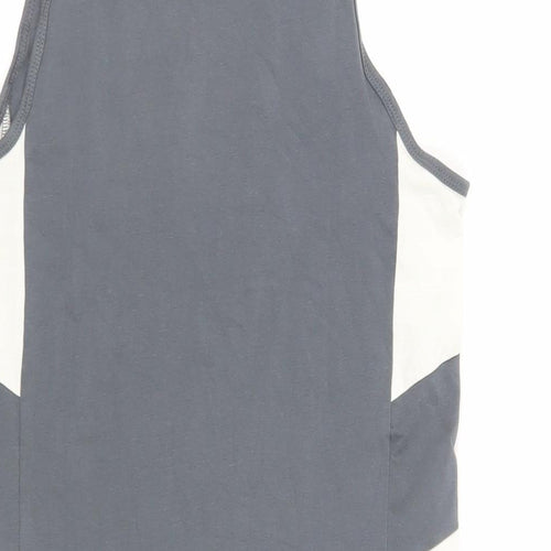 ASOS Womens Grey Colourblock Cotton Bodysuit One-Piece Size M Snap