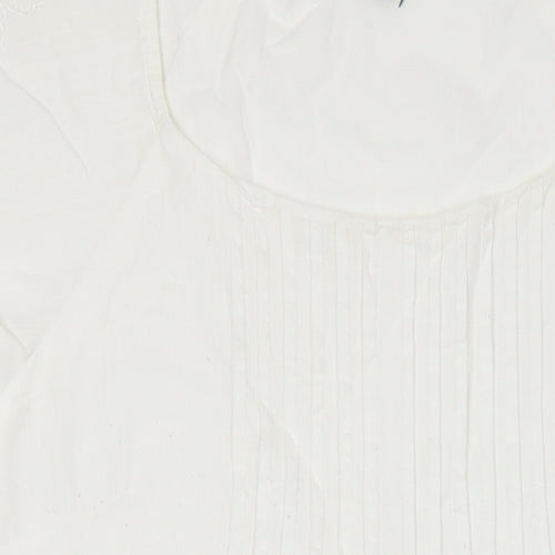 French Connection Womens White 100% Cotton Shift Size 8 Round Neck