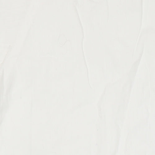 French Connection Womens White 100% Cotton Shift Size 8 Round Neck