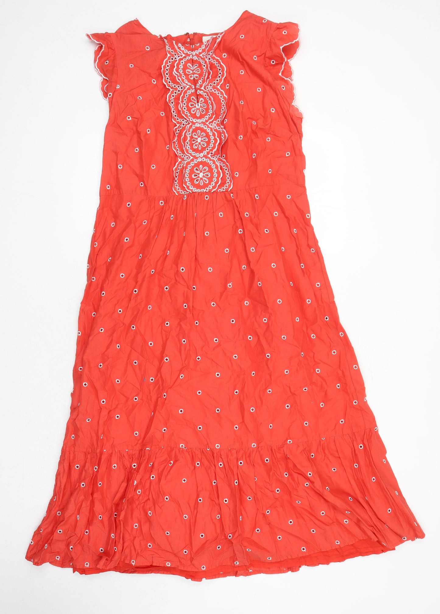 Boden Womens Red Chlorofibre A-Line Size 18 Round Neck