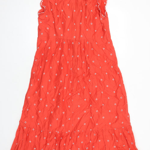 Boden Womens Red Chlorofibre A-Line Size 18 Round Neck