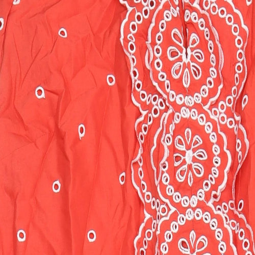 Boden Womens Red Chlorofibre A-Line Size 18 Round Neck
