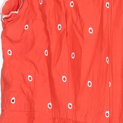 Boden Womens Red Chlorofibre A-Line Size 18 Round Neck