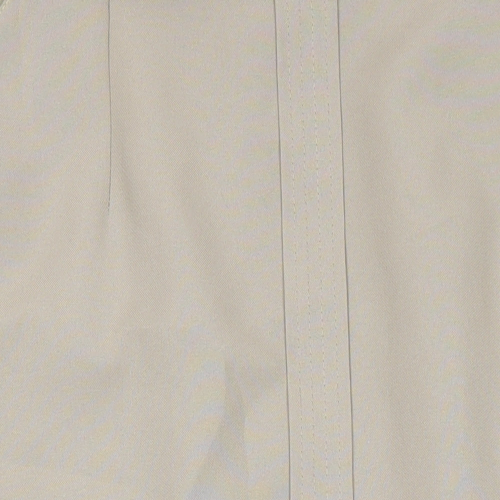 St Michael Womens Beige Herringbone Polyester Straight & Pencil Skirt Size 14